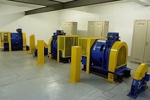 Modern clean lift plant room